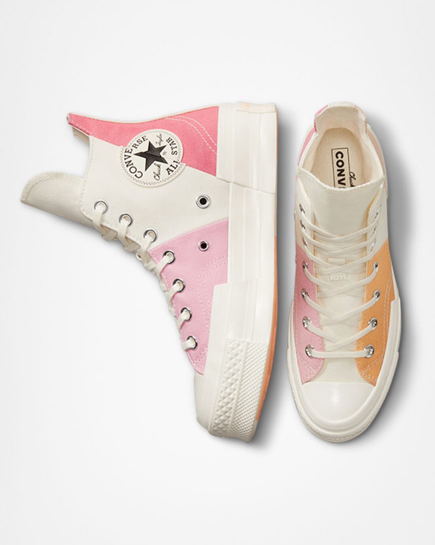 Pánské Boty Vysoké Converse Chuck 70 Plus Color Candy Béžový Oranžové Růžové | CZ NEVU16